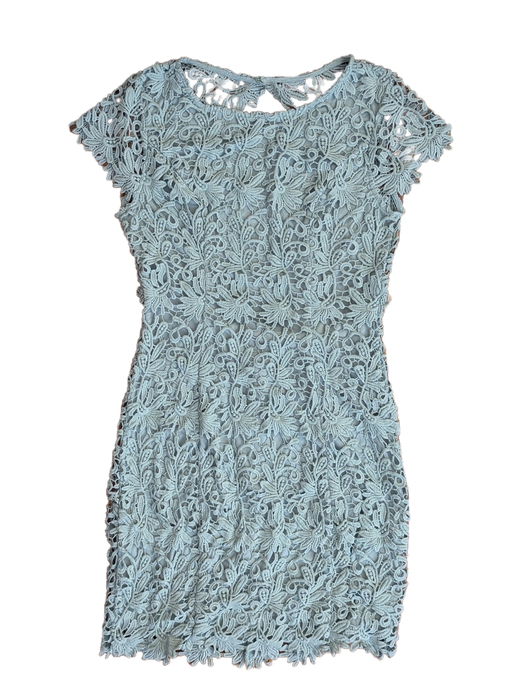 Lulus Size L Romance Language Backless Crochet Lace Dress